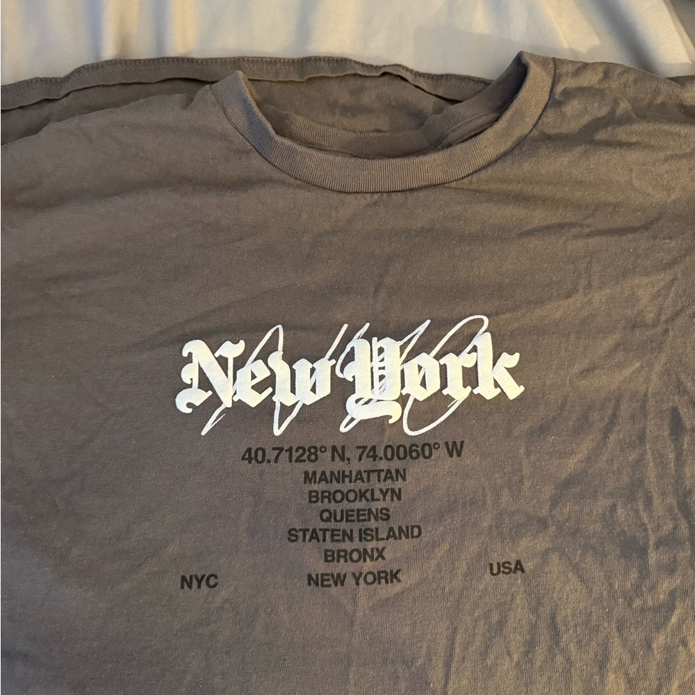 Urban Style New York Men's Jersey Shirt - Gray